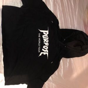 Justin Bieber purpose world tour cropped hoodie
